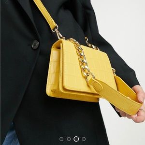 ASOS Croc Embossed Handbag with Detachable Strap - NWOT